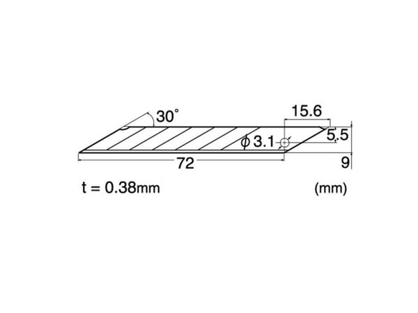 NT Cutter BAD-21P, 10 stykker, Rød, 60 mm, 180 mm, 13 mm, 39 g