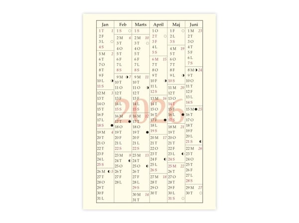 Månadsöversikt Pocket 2026 dansk