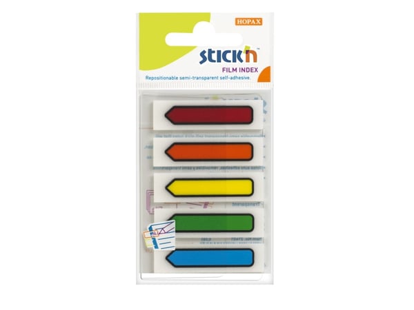 Stickn Indeks bokmerker. selvadministrasjon bland 5 farger neonpiler (155301)