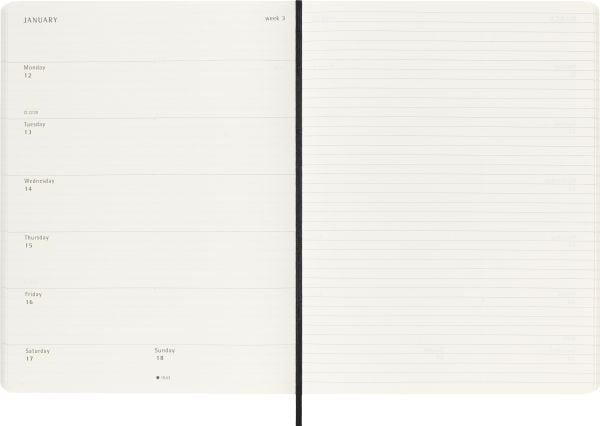 Classic Soft 12M Week Note XL Svart 2026