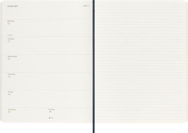 Classic Soft 12M Week Note XL Sapphire Blue 2026
