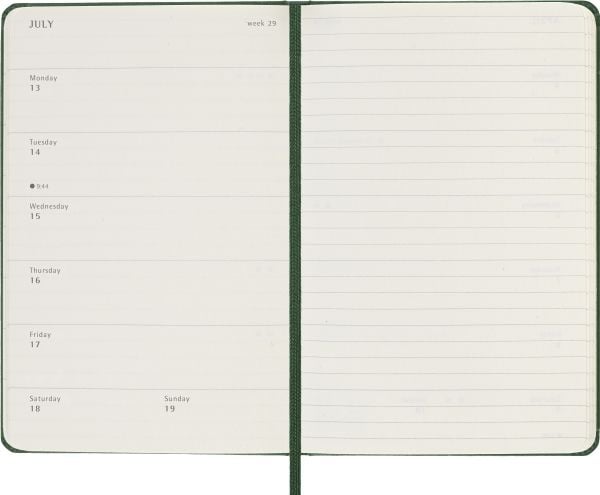 Classic Hard 12M vecka-/dagbok Myrtle Green 2026