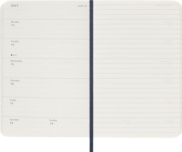 Classic Soft 12M Week Note Pocket Sapphire Blue 2026