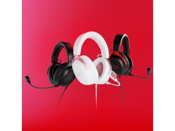 HyperX Cloud III – gaming-headset (vitt/rosa), Kabel, 10 - 21000 hz, Spela, 308 g, Headset, Rosa, Vit