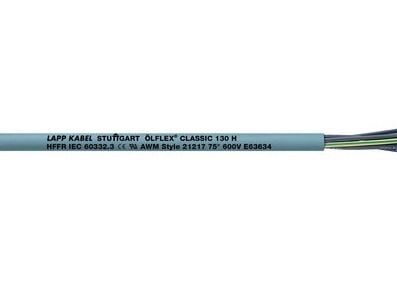 Lapp ÖLFLEX CLASSIC 130 H, 100 m, Grå, 33,6 kg/km, 80 kg/km, 4000 V, 0,5 mm²