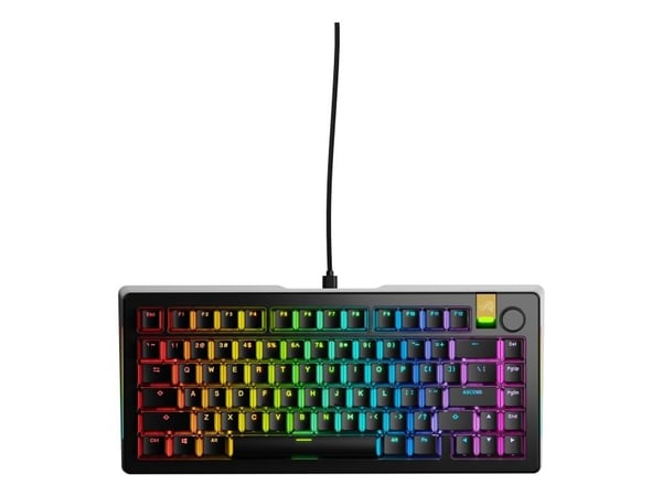 Glorious Gaming GMMK 3 PRO HE 75% Prebuilt, Koblet med ledninger (ikke trådløs), USB, Mekanisk nøkkelbryter, QWERTY, RGB LED, Svart