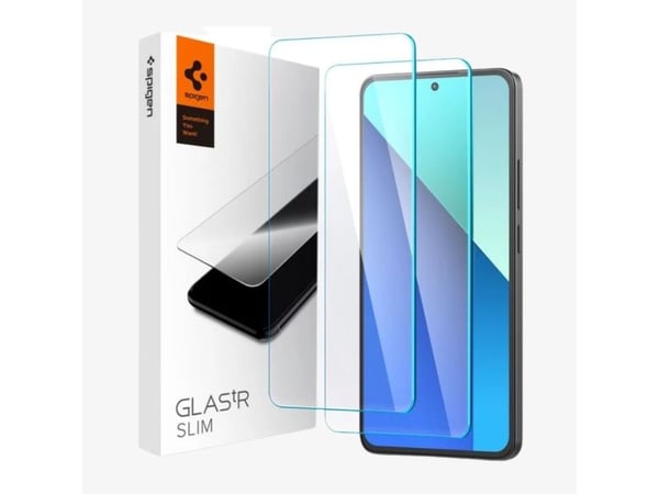 Spigen GLAS.tR Slim - Skjermbeskyttelse for mobiltelefon - glass (en pakke 2) - for Xiaomi Redmi Note 13