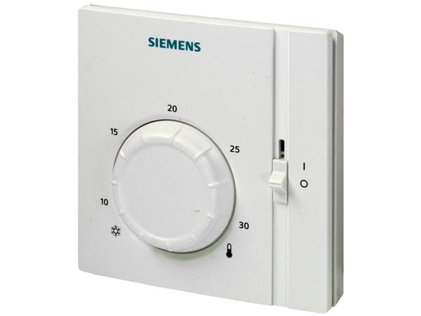 Huonetermostaatti RAA31 lämmitystä ja jäähdytystä varten, jossa on/off-painike ja NO/NC-kytkin. 830°C:n asetusarvo, AC24250V, kosketinsarja 0,26A, ...