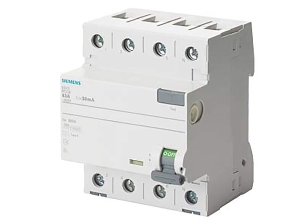 Siemens 5SV33446KK01 FI-säkerhetsbrytare A 4-polig 40 A 0,03 A 400 V