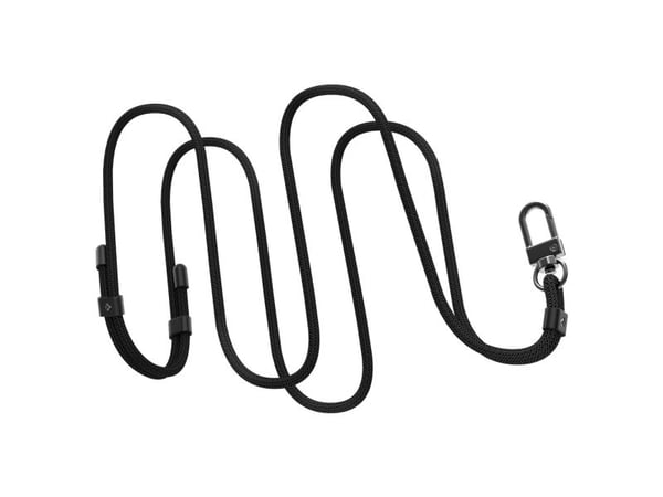 Spigen Cross Body Strap, Halsrem, Sort, Stof, Metal, Universel, 1 stk