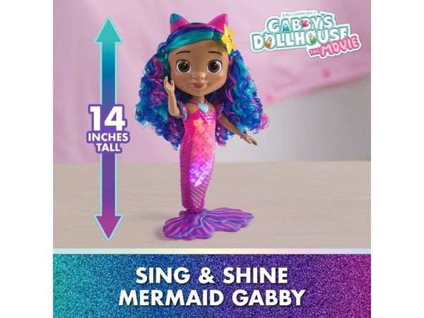 Gabby's Movie Sing & Shine Mermaid Gabby Doll 36cm