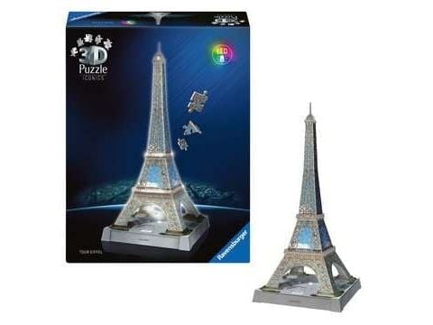 Ravensburger Iconics La Tour Eiffel med lys, 216 stykker, Bygninger, 8 år