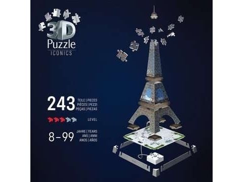 Ravensburger Iconics La Tour Eiffel med lys, 216 stykker, Bygninger, 8 år