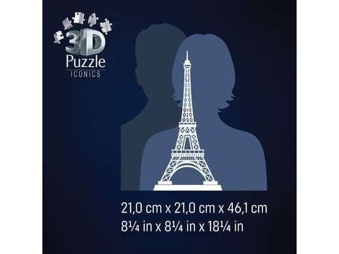 Ravensburger Iconics La Tour Eiffel med lys, 216 stykker, Bygninger, 8 år