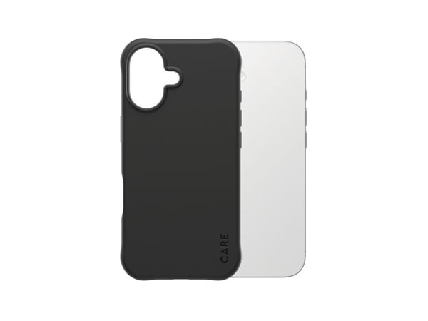 CARE by PanzerGlass - Baksidedeksel for mobiltelefon - MagSafe-samsvar - termoplast-polyuretan (TPU) - samba svart - for Apple iPhone 17