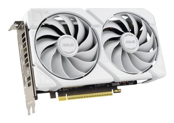 ASUS Dual -RX9060XT-16G-WHITE, Radeon RX 9060 XT, 16 GB, GDDR6, PCI Express 5.0, 2 vifte(r)