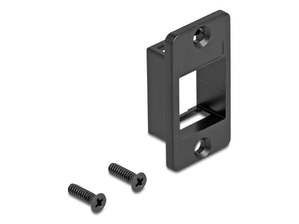 DeLOCK 67336, Paikalleen napsautettava kehys, Sinkki, musta, 19,1 mm, 35,5 mm, 9,8 mm