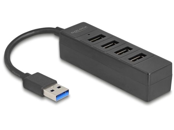 Delock - Hub - 5 Gbps, USB-A - 4 x USB 3.2 Gen 1 - stasjonær