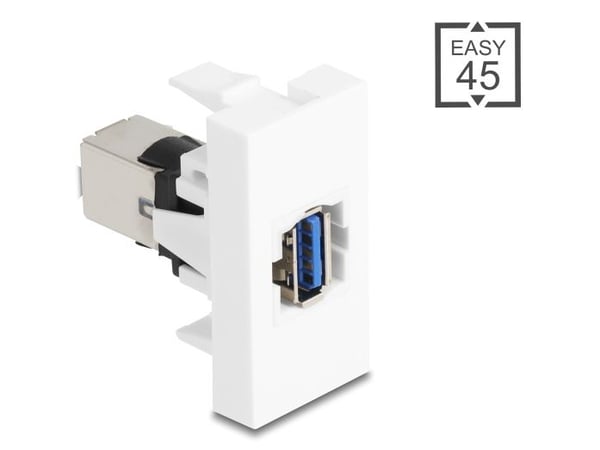 Delock - Easy 45 - snäppbar modul - 5 Gbps - USB - 1 grupp - vit