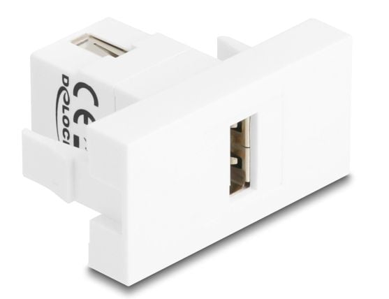 Delock Easy 45 -moduuli USB 2.0 Type-A naaras USB 2.0 Type-A naaras USB 2.0 Type-A valkoinen