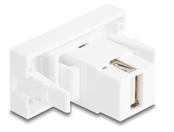 Delock Easy 45 -moduuli USB 2.0 Type-A naaras USB 2.0 Type-A naaras USB 2.0 Type-A valkoinen