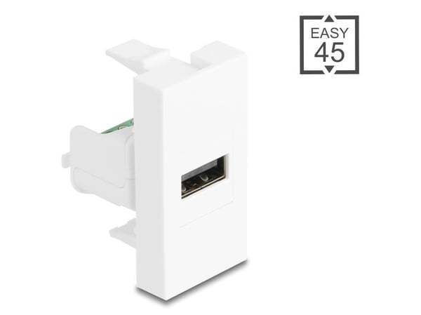 DeLOCK 90911, Tasainen, Valkoinen, USB A, 5-pin terminal, Naaras, 45 mm