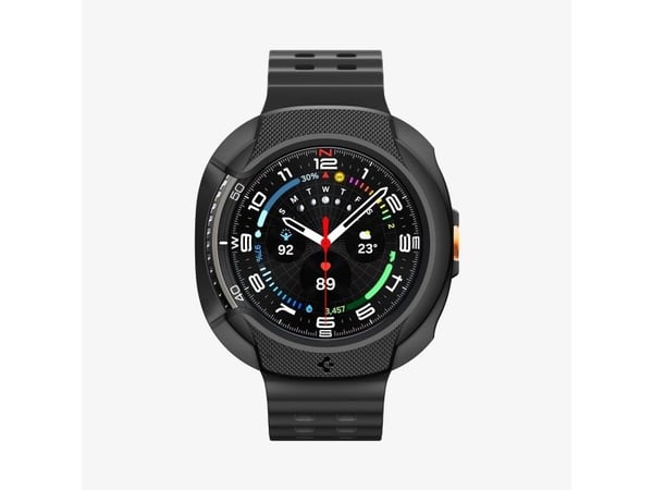 Spigen Liquid Air, eske, SmartWatch, svart, Samsung, Watch 8 Classic (46 mm), termoplastisk polyuretan (TPU)