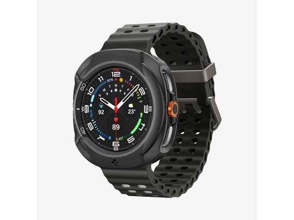 Spigen Liquid Air, eske, SmartWatch, svart, Samsung, Watch 8 Classic (46 mm), termoplastisk polyuretan (TPU)