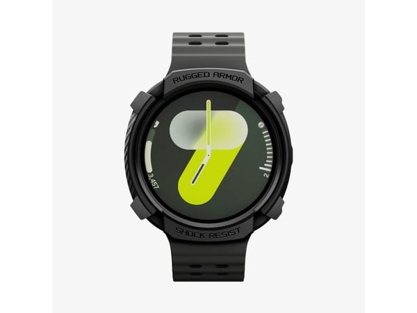 Spigen Rugged Armor, Etui, Smartklokke, Sort, Samsung, Watch 8 (40mm), Termoplastisk polyuretan (TPU)