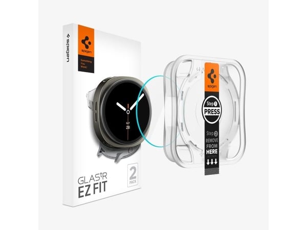 Spigen GLAS.tR EZ Fit, Näytönsuoja, Älykello, Läpinäkyvä, Samsung, Watch 8 (44mm), Karkaistu lasi