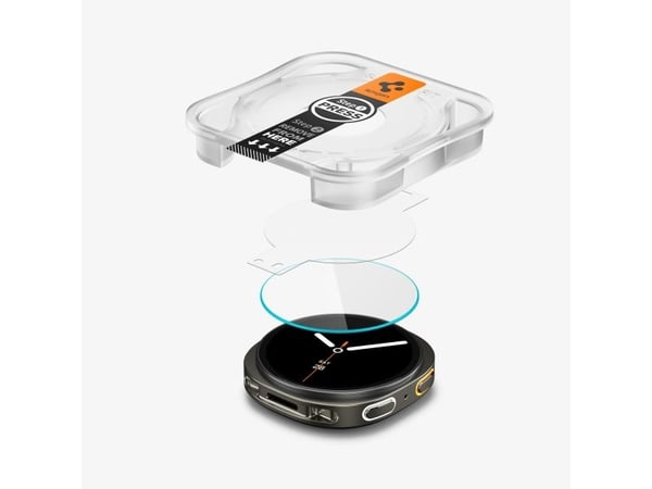 Spigen GLAS.tR EZ Fit, Näytönsuoja, Älykello, Läpinäkyvä, Samsung, Watch 8 (44mm), Karkaistu lasi