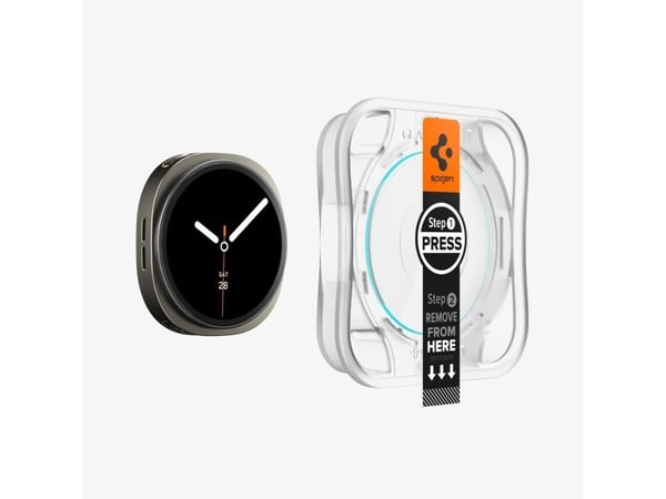 Spigen GLAS.tR EZ Fit, Näytönsuoja, Älykello, Läpinäkyvä, Samsung, Watch 8 (44mm), Karkaistu lasi