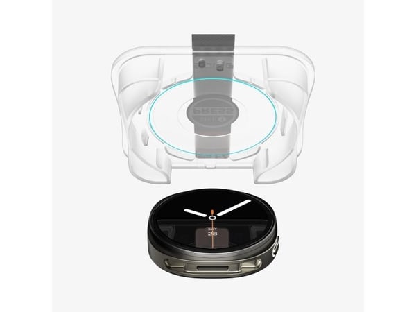 Spigen GLAS.tR EZ Fit, Näytönsuoja, Älykello, Läpinäkyvä, Samsung, Watch 8 (44mm), Karkaistu lasi