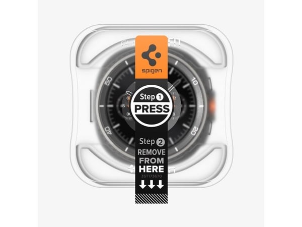 Spigen GLAS.tR EZ Fit, Skjermbeskytter, Smartklokke, Gjennomsiktig, Samsung, Watch 8 Classic (46mm), Herdet glass