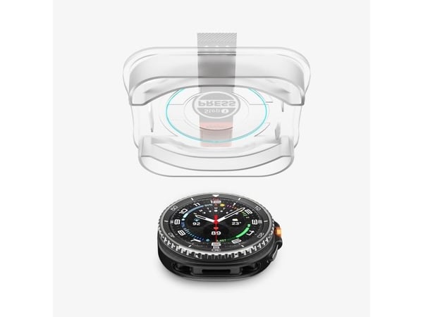 Spigen GLAS.tR EZ Fit, Skjermbeskytter, Smartklokke, Gjennomsiktig, Samsung, Watch 8 Classic (46mm), Herdet glass
