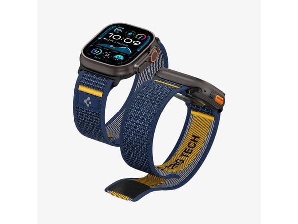 Rem Spigen Athlex Air for Apple Watch 6/7/8/9/10/SE/Ultra 1/Ultra 2 (44/45/46/49 mm) mørkeblå