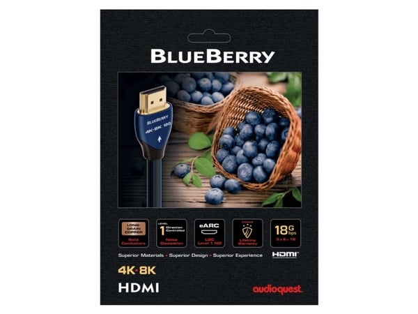 AudioQuest Blueberry 18, 3 m, HDMI Type A (Standard), HDMI Type A (Standard), Blå