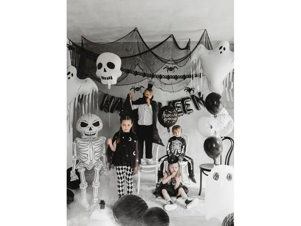 PartyDeco Skeleton XXL, Decoration, Foil, White, Image, Halloween, CE