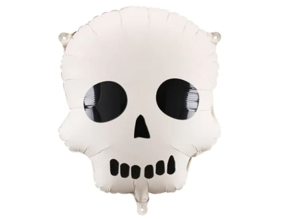 PartyDeco Skull, Dekorasjon, Folie, Hvit, Bilde, Halloween, Gutt/Jente