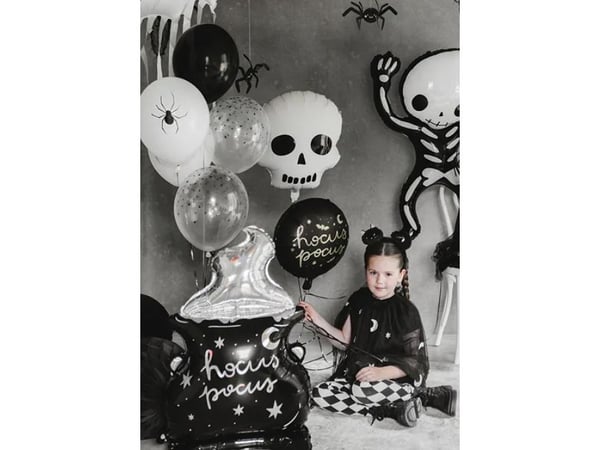 PartyDeco Skull, Dekorasjon, Folie, Hvit, Bilde, Halloween, Gutt/Jente