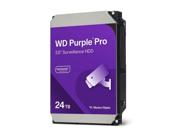 WD Purple Pro WD241PURP - Harddisk - 24 TB - overvåking, smartvideo - intern - 3.5" - SATA 6Gb/s - 7200 rpm - buffer: 512 MB
