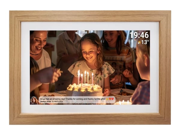 DENVER FRAMEO PFF-1543LW - Digital fotoramme - 1 GB RAM - 16 GB - 15.6" - 1920 x 1080 - lett tre