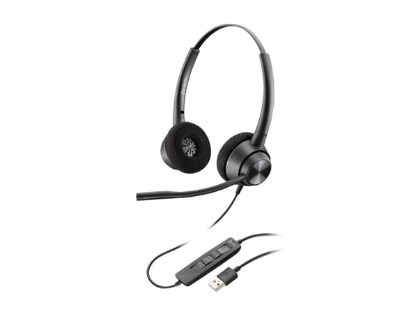 HP Poly EncorePro 310 - EncorePro 300 series - hodesett - on-ear - kablet - USB-A - svart