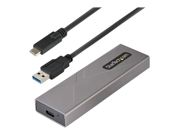 StarTech.com M2-USB-C-NVME-SATA, SSD-kotelo, M.2, M.2, 10 Gbit/s, USB-liitettävyys, Harmaa