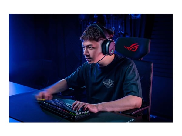 ASUS ROG Pelta - Hodesett - full størrelse - Bluetooth / 2,4 GHz radiofrekvens - trådløs - svart