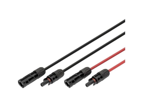 Digitus DK-SCEC66-0030, Kaapeli, musta, Punainen, 6 mm², MC4, Uros, Naaras