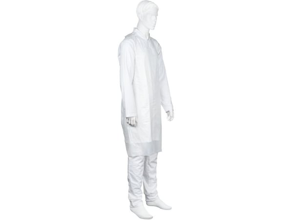 Engangsforklæde, ABENA, 130x80cm, 30 micron, hvid, LDPE, stor dispenser, usteril - (5 stk.)