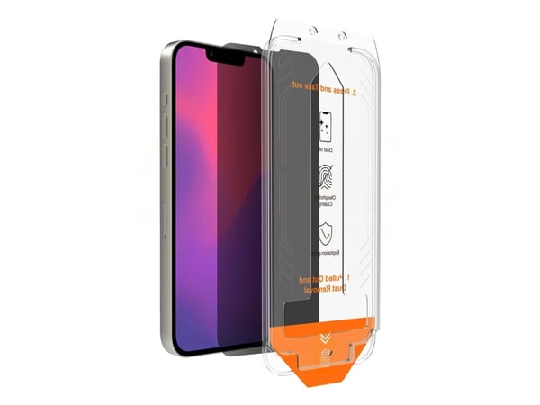 4smarts Second Glass Privacy, Apple, iPhone 13, iPhone 13 Pro, iPhone 14, iPhone 16e, Støvresistent, Oljebestandig, Gjennomsiktig, 10 stykker