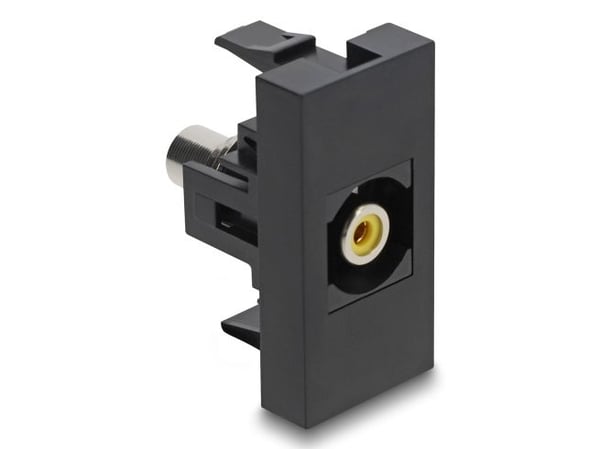 DeLOCK Easy 45, RCA, Naaras, Naaras, Suora, Suora, musta, Keltainen