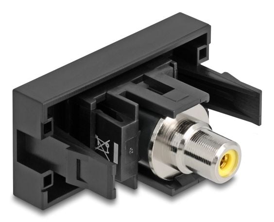DeLOCK Easy 45, RCA, Naaras, Naaras, Suora, Suora, musta, Keltainen